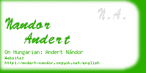 nandor andert business card